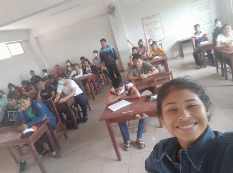 Cierre de curso de capacitación de la Lengua Originaria gwarayu a los estudiantes de 6to de secundaria de la Unidad educativa Jose Barrero Valverde del distrito de Ascencion  de Guarayos.