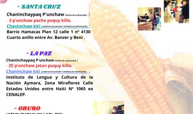 CRONOGRAMA DE EVALUACIONES