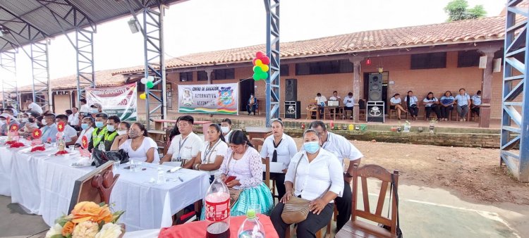 Inauguración de la gestión escolar en el Distrito de Ascencion de Guarayos.