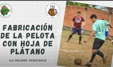 FABRICACIÓN DE LA PELOTA CON HOJA DE PLÁTANO