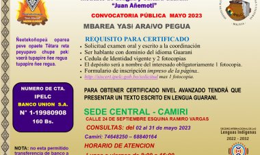 CONVOCATORIA PUBLICA MES DE MAYO 2023