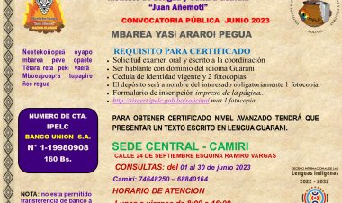 CONVOCATORIA PUBLICA MES DEJUNIO 2023