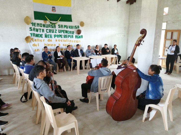 El ILC-GW llevó adelante el taller de Socialización del Himno a Santa Cruz en lengua Gwarayu