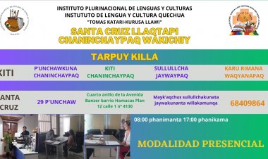 CRONOGRAMA EVALUACIÓN PARA HABLANTES PARA EL MES DE SEPTIEMBRE EN LA CIUDAD DE SANTA CRUZ