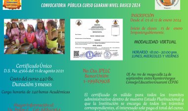 CONVOCATORIA PUBLICA CURSO GUARANI 2024