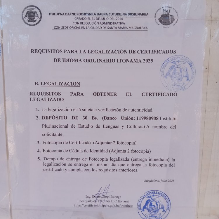 QUIERES ACTUALIZAR Y LEGALIZAR TU CERTIFICADO DE IDIOMA ITONAMA?