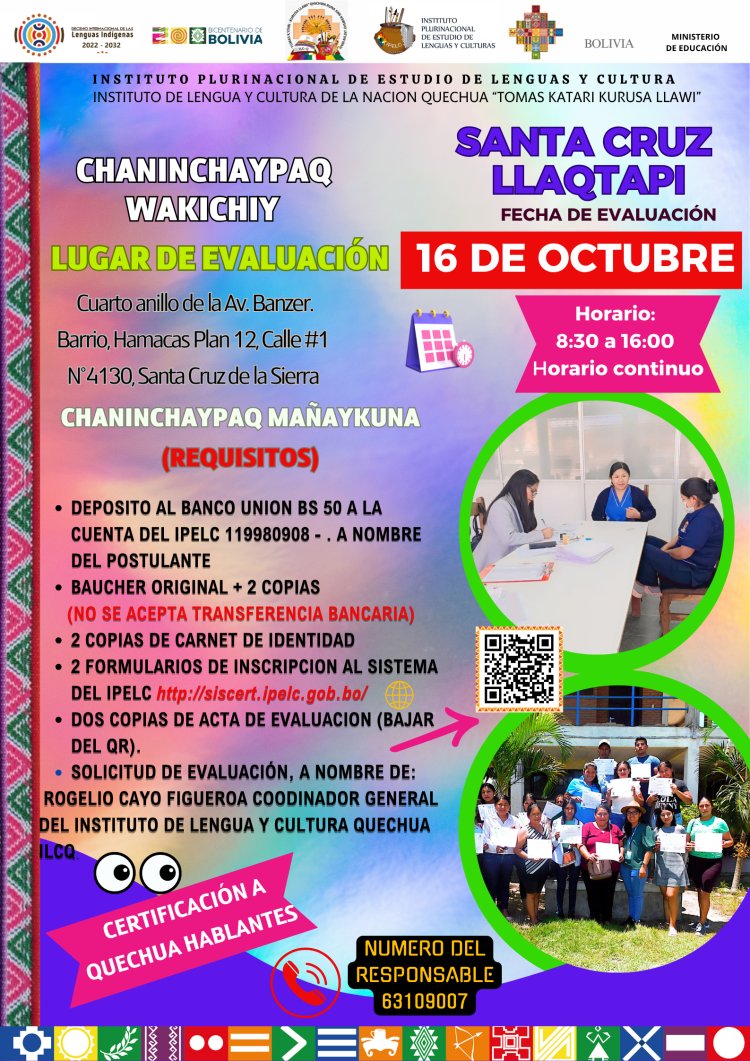 ILC - Quechua / Evaluación a quechua hablantes en la ciudad de Santa Cruz
