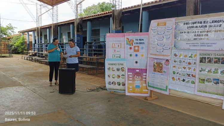 CONCURSO ESTUDIANTIL EN LENGUA ORIGNARIA BAURE, U.E RODOLFO DURÁN SOSSA