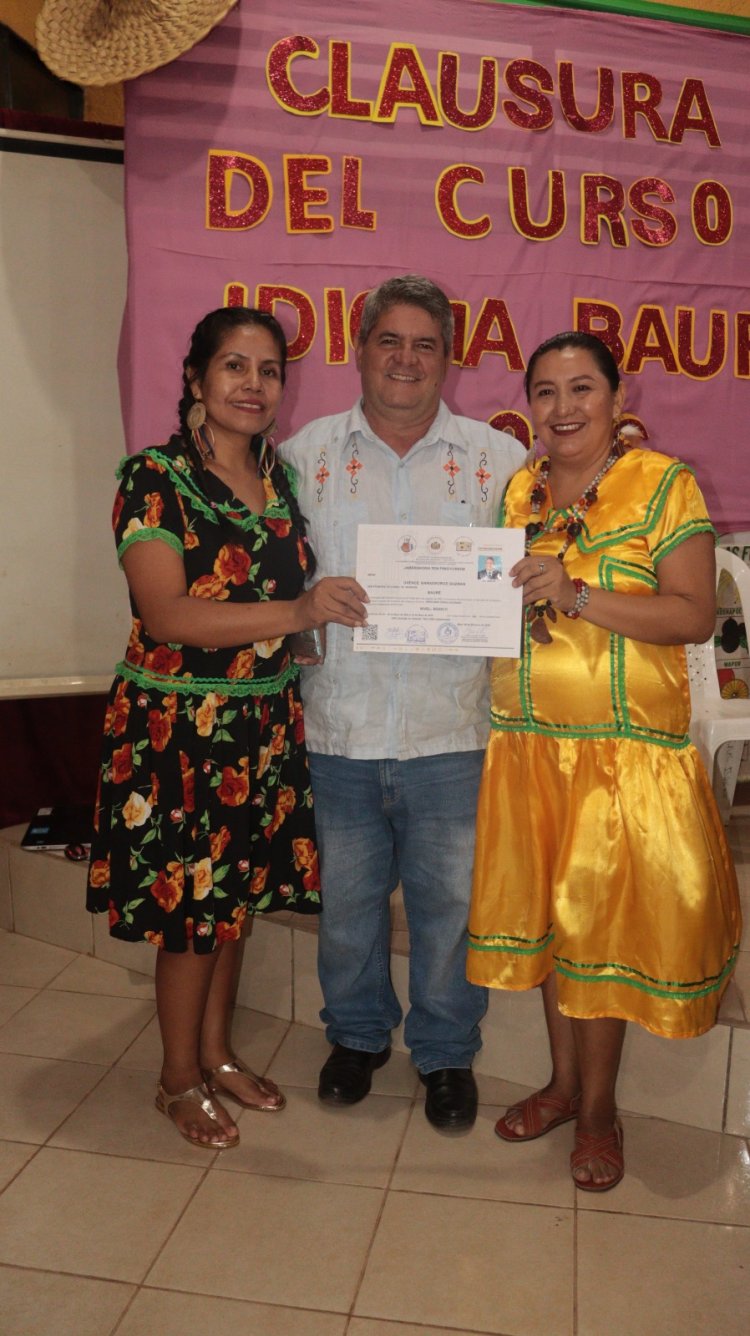 CLAUSURA DEL CURSO DE IDIOMA BAURE A NIVEL BÁSICO Y ENTREGA DE CERTIFICADOS