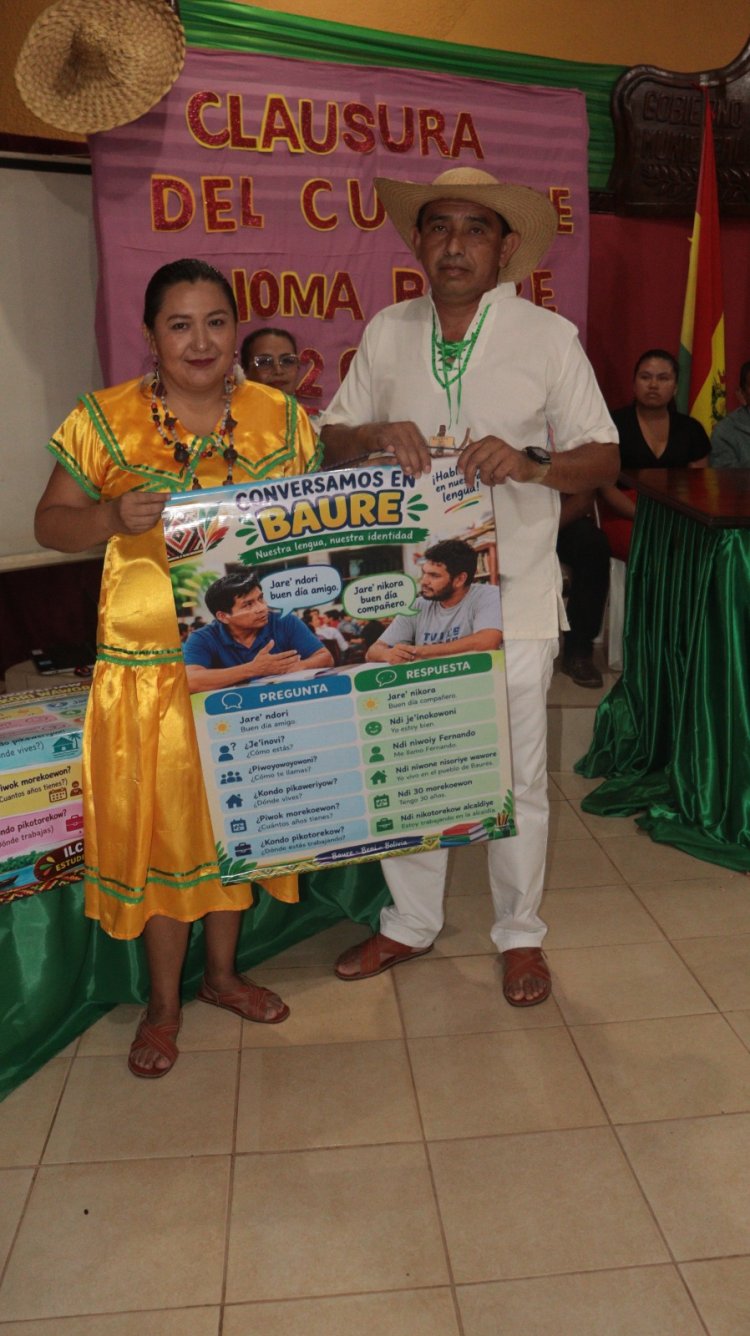 CLAUSURA DEL CURSO DE IDIOMA BAURE A NIVEL BÁSICO Y ENTREGA DE CERTIFICADOS