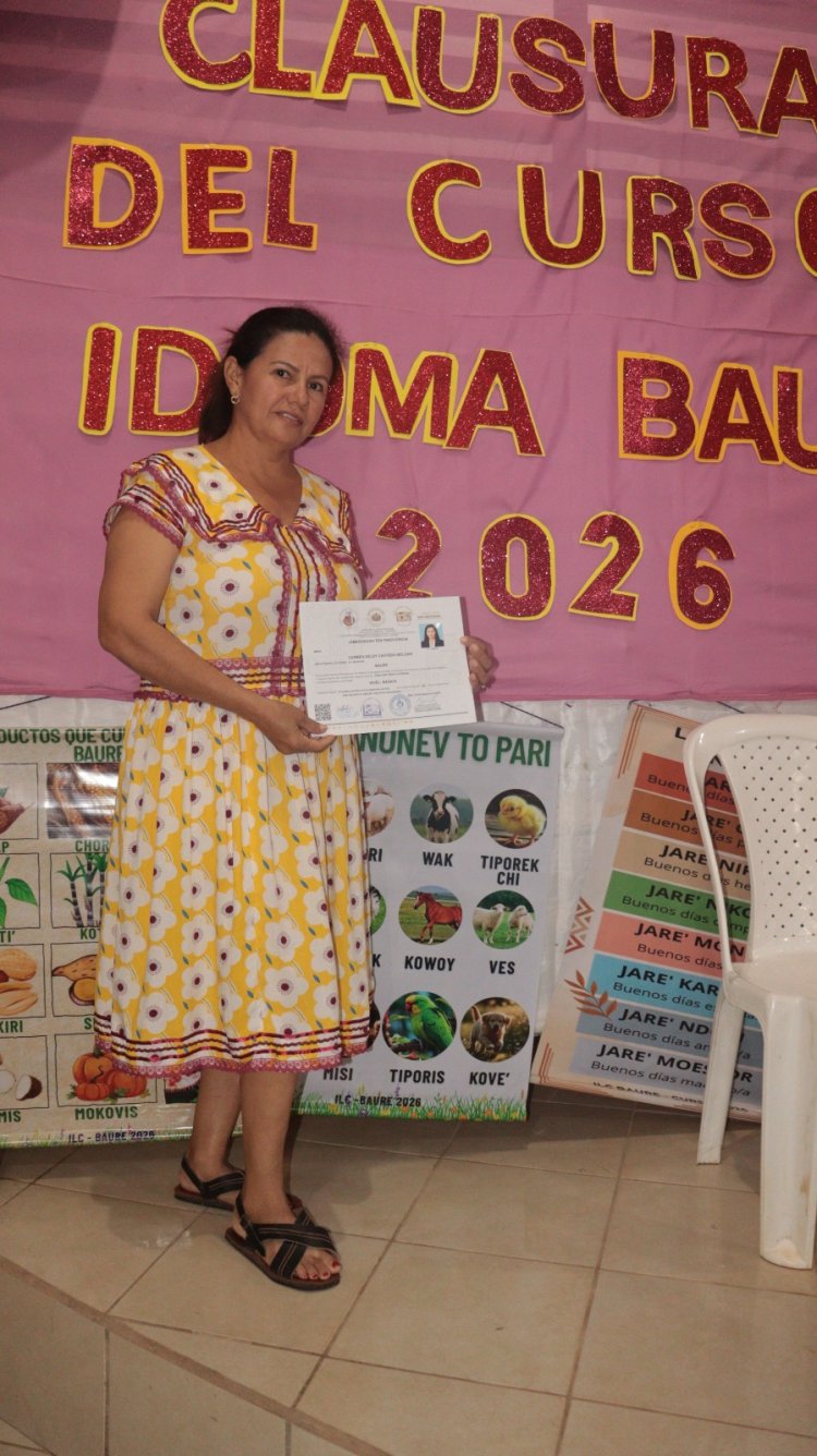 CLAUSURA DEL CURSO DE IDIOMA BAURE A NIVEL BÁSICO Y ENTREGA DE CERTIFICADOS